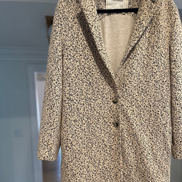 Anthropologie Caronnier Leopard Metallic Relaxed Coat - Size L - Picture 4 of 13